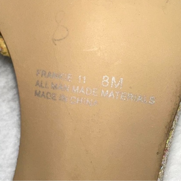 Vintage Rampage Gold kitten mule sandals heels - Picture 4 of 5